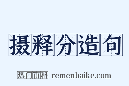 摄释分造句是什么意思的图片